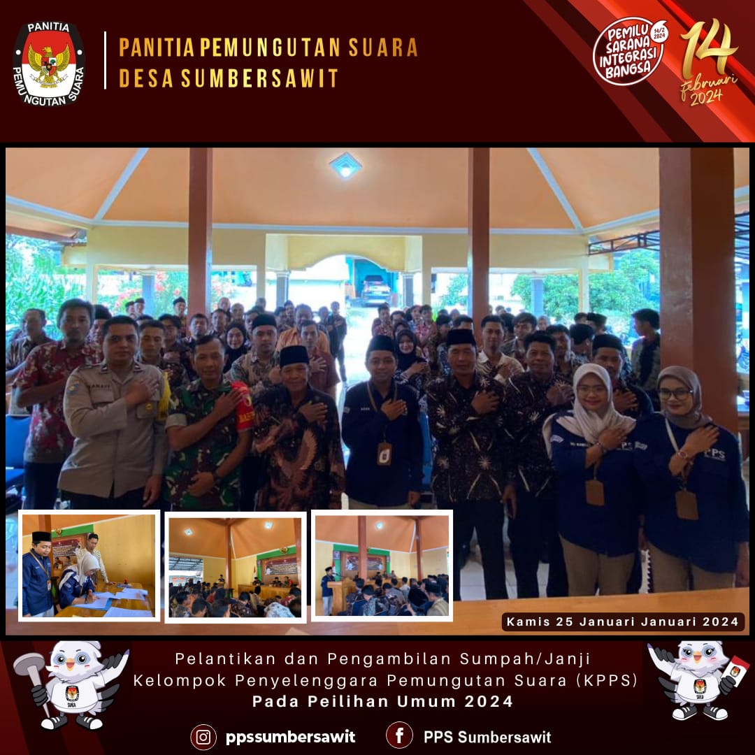 PPS SUMBERSAWIT LANTIK 70 ANGGOTA KPPS